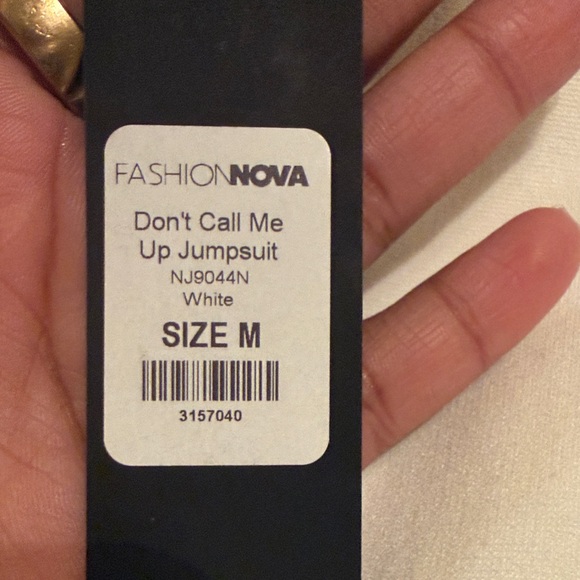 Fashion Nova White Cut-Out Jumpsuit - Picture 6 of 6